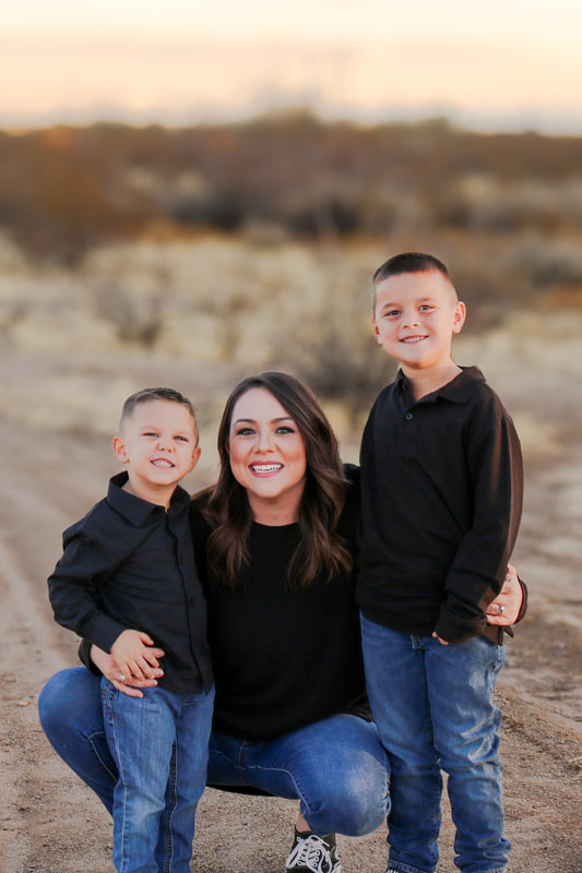 Family portrait with young children