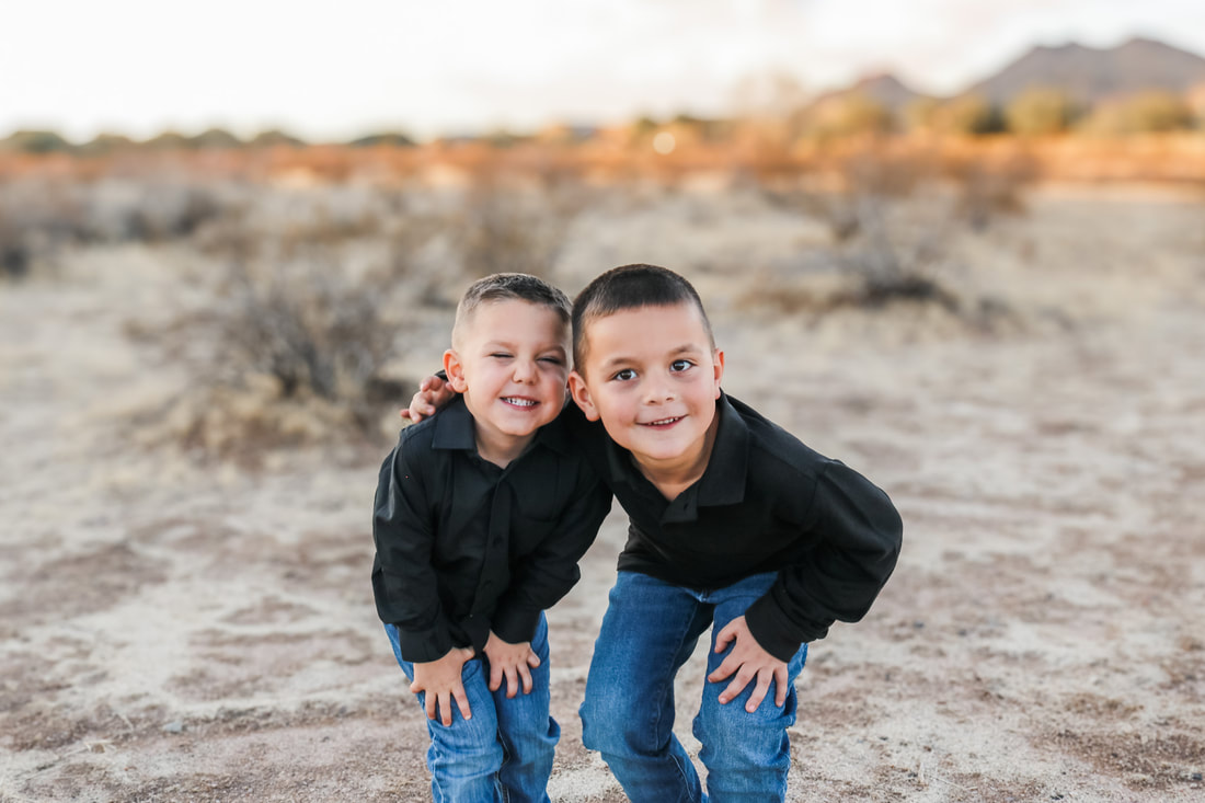 Two brothers laughing together