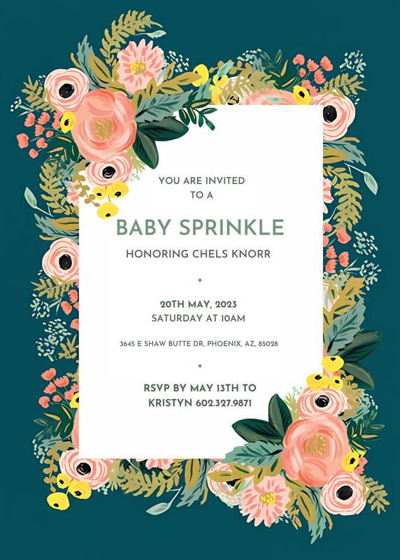 Baby sprinkle invitation