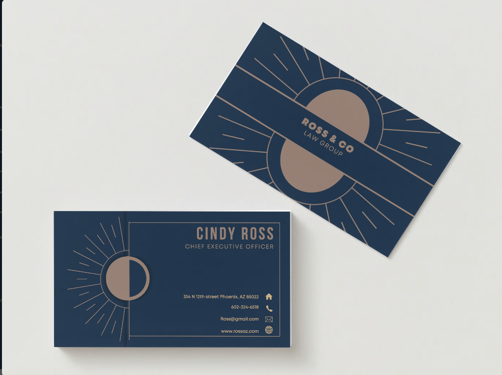 Cindy Ross executive business cards